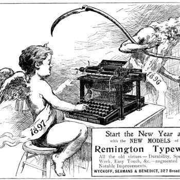 typewriter clip art, vintage typewriter ad, Remington typewriter, new year clip art, black and white graphics