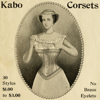 Free Victorian clip art Kabo corset advertisement