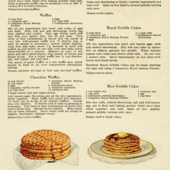 free vintage printable cookbook recipe page waffles pancakes