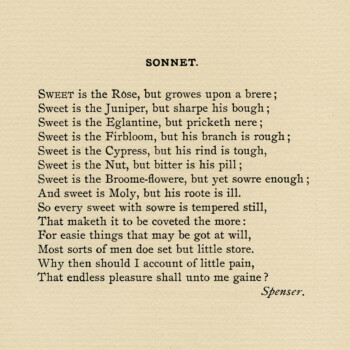 free vintage printable poem sonnet by spenser