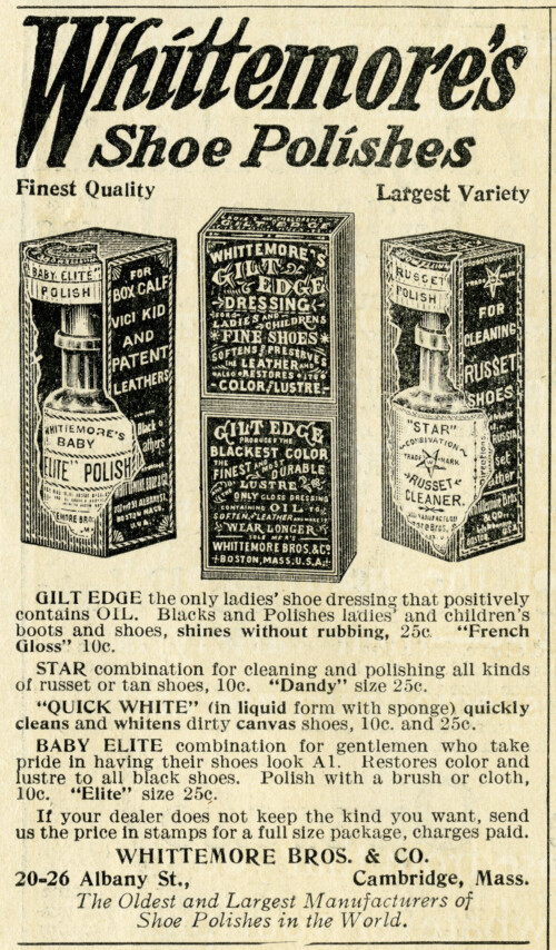free printable vintage magazine advertisement for shoe polish