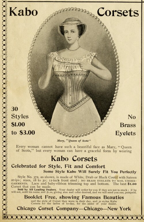 Free Victorian clip art Kabo corset advertisement