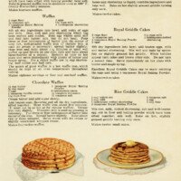 free vintage printable cookbook recipe page waffles pancakes