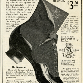 Free vintage Victorian shoe magazine advertisement