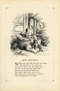 Free Vintage Poem Quiet Enjoyment Oscar Pletsch engraving