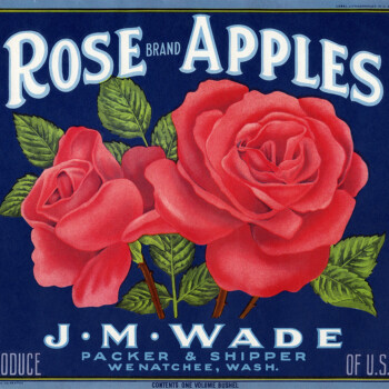 Free vintage crate label clip art rose brand apples