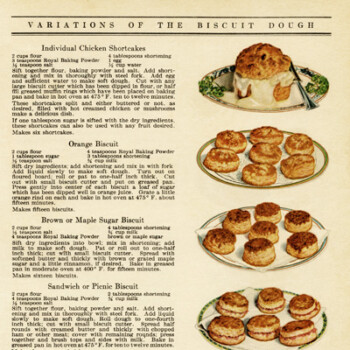 Free vintage clip art biscuit recipes old cookbook page