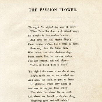 Free vintage poetry Barry Cornwall The Passion Flower