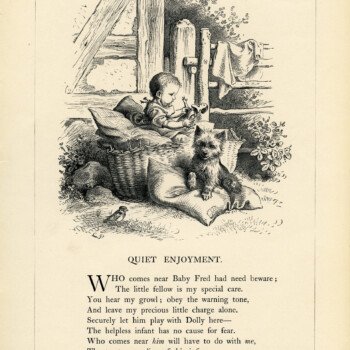 Free Vintage Poem Quiet Enjoyment Oscar Pletsch engraving