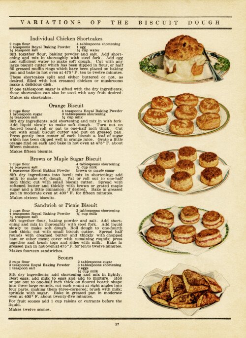 Free vintage clip art biscuit recipes old cookbook page