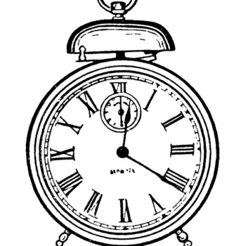 Vintage Alarm Clock Clip Art