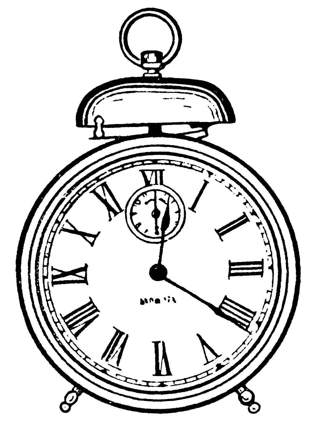 Vintage Alarm Clock Clip Art Old Design Shop Blog