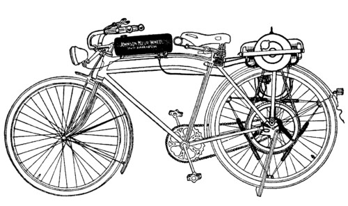 free vintage printable bicycle motorcycle clip art