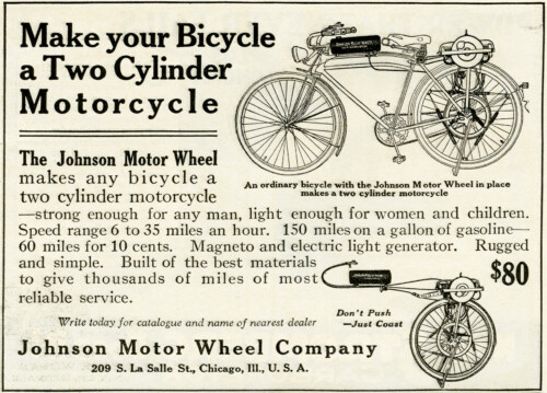 free vintage printable magazine ad bicycle motorcycle