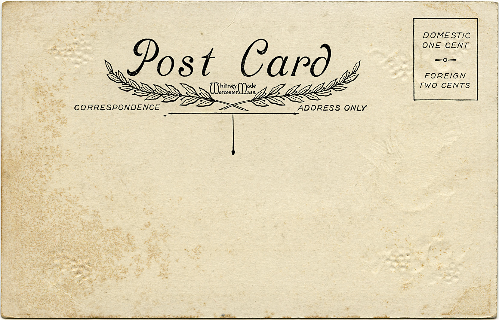 Shabby Postcard Backs ~ Free Vintage Graphics - The Old Design Shop