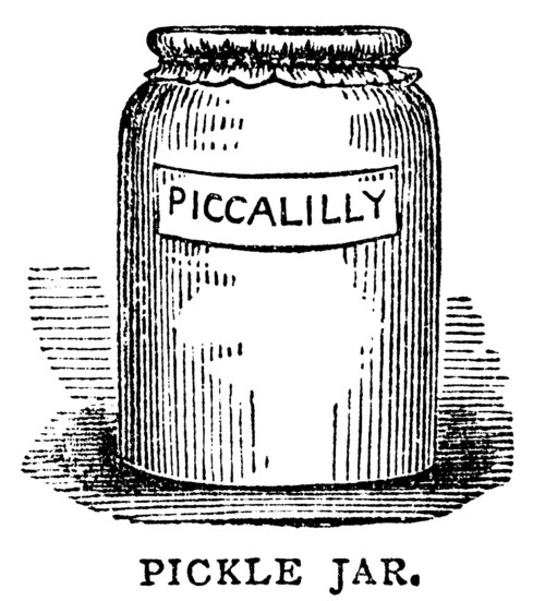 Free vintage pickle jar piccalilly clip art illustration
