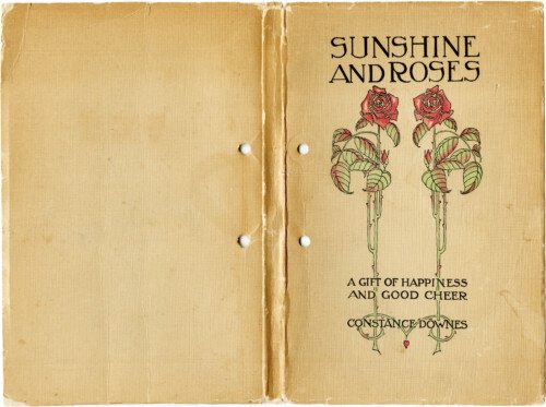 vintage book cover clip art sunshine and roses