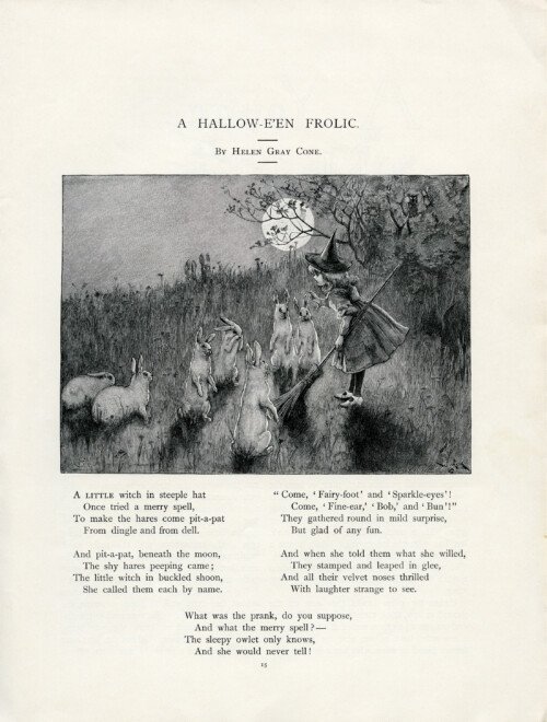 free vintage Halloween poem