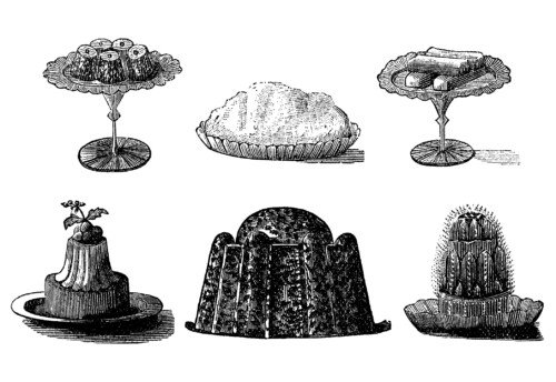 Free vintage pastry clip art illustration