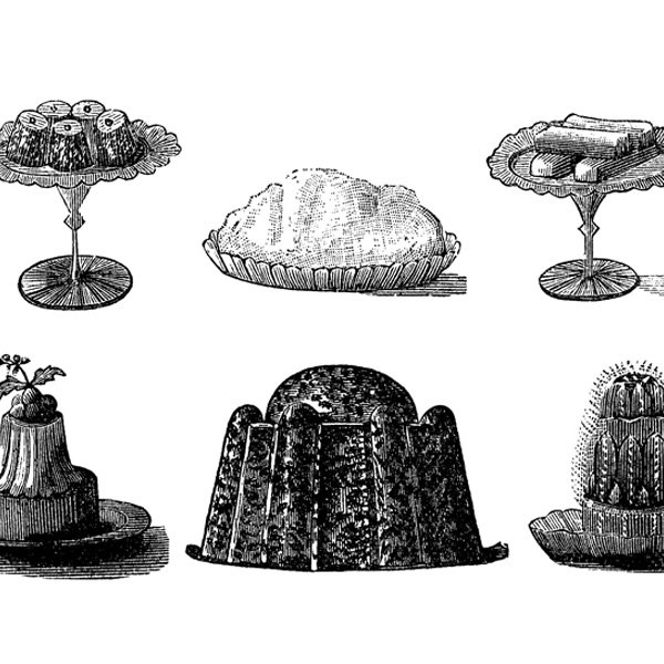 Free vintage pastry clip art illustration