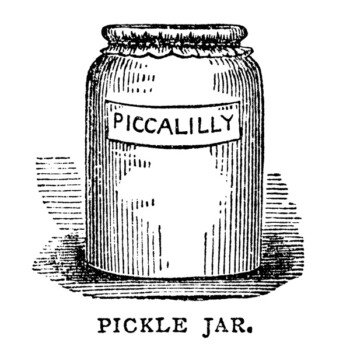 Vintage Pickle Jar Clip Art