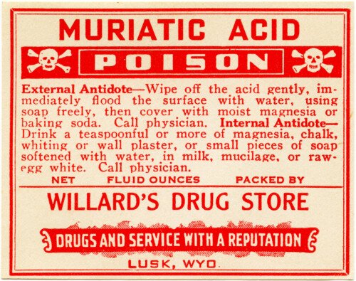 vintage red white poison label free clip art