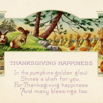 Vintage Thanksgiving Postcard Clip Art