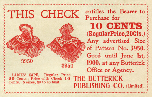 Free vintage printable sewing ephemera coupon