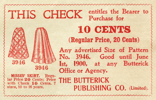 Free vintage printable sewing ephemera coupon