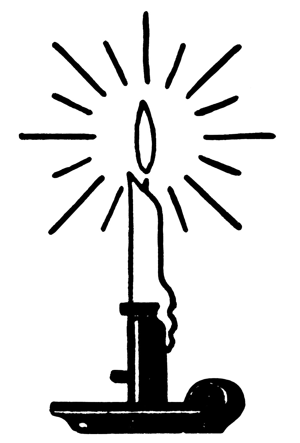 candle clip art black and white