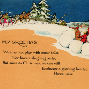 free vintage Christmas card printable