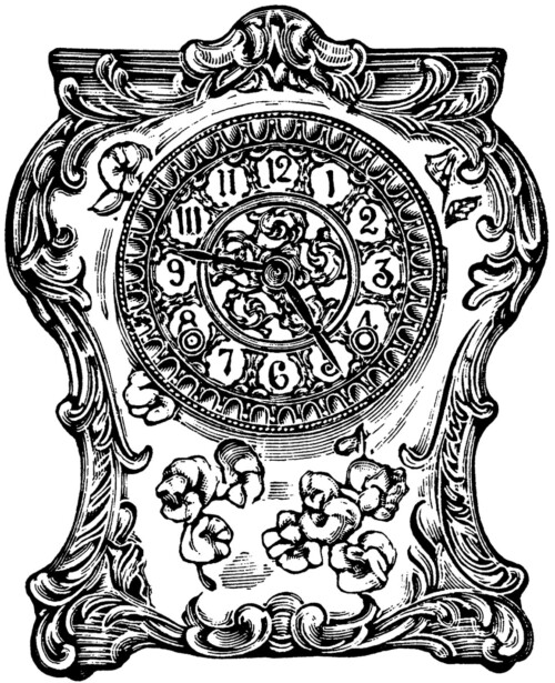 Free vintage clock clip art