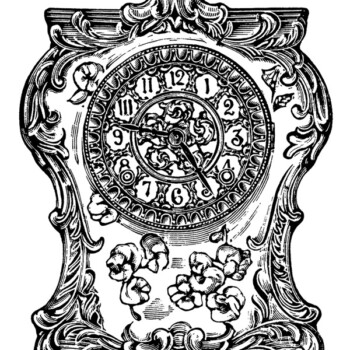 Victorian Clock Clip Art