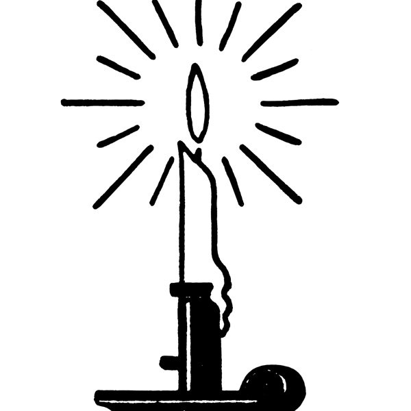 Free vintage candle clip art illustration