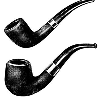free vintage clip art smoking pipe