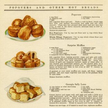 Free vintage printable hot bread recipes old cookbook page