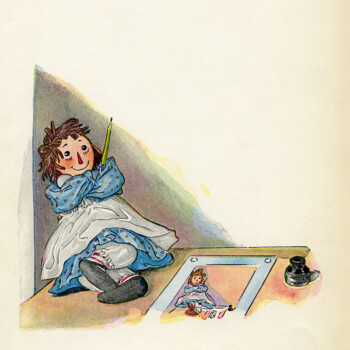 Free vintage printable Raggedy Ann story book page