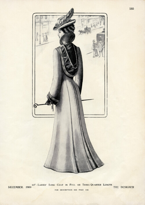 Free printable Victorian lady fashion plate