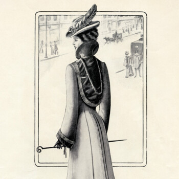 Victorian Ladies Coat Illustration