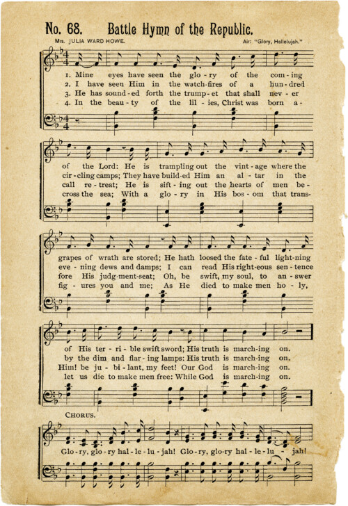 Free vintage printable Christmas hymn