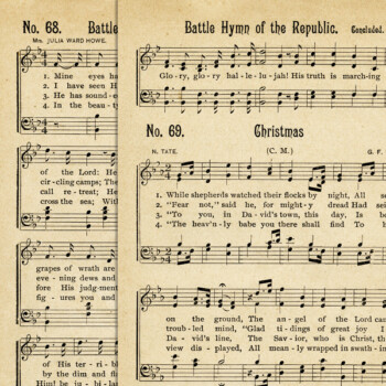 Free vintage printable Christmas hymn