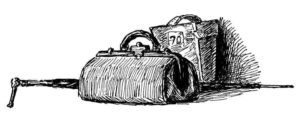 Free vintage suitcase clip art black and white