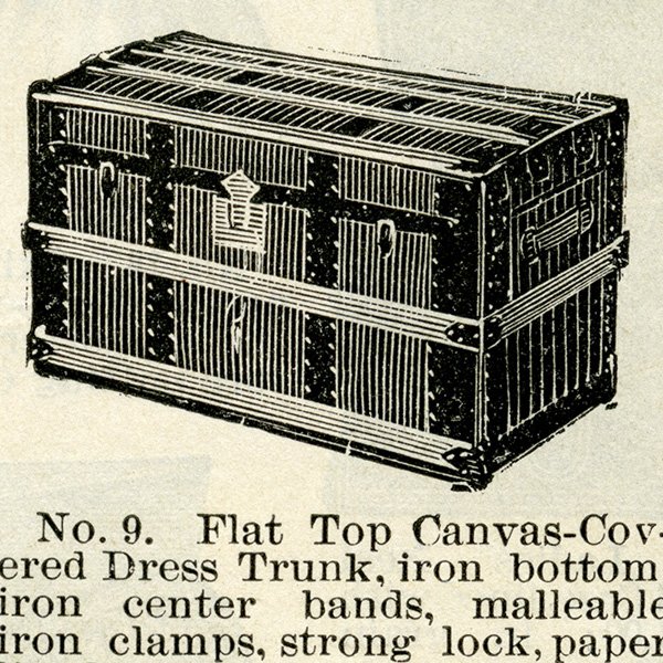 free vintage trunk clip art illustration