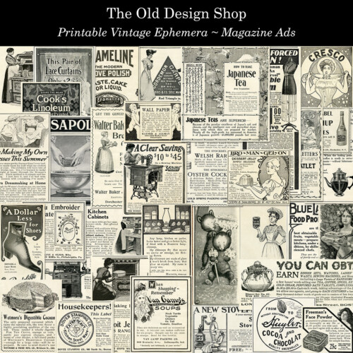 Prntable vintage magazine ads digital download