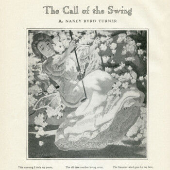 Free vintage illustrated poem call of the swing