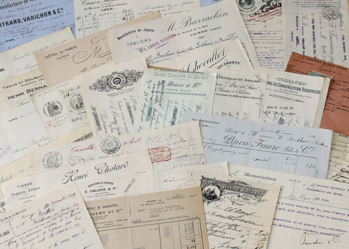 vintage french document