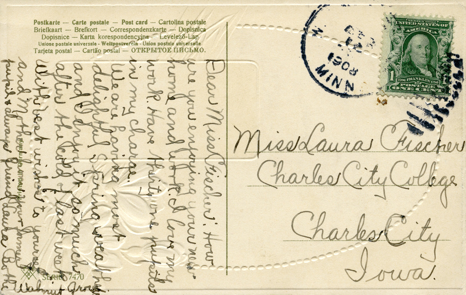 Handwritten Postcard