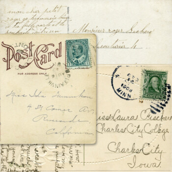 handwritten vintage postcard free printable ephemera