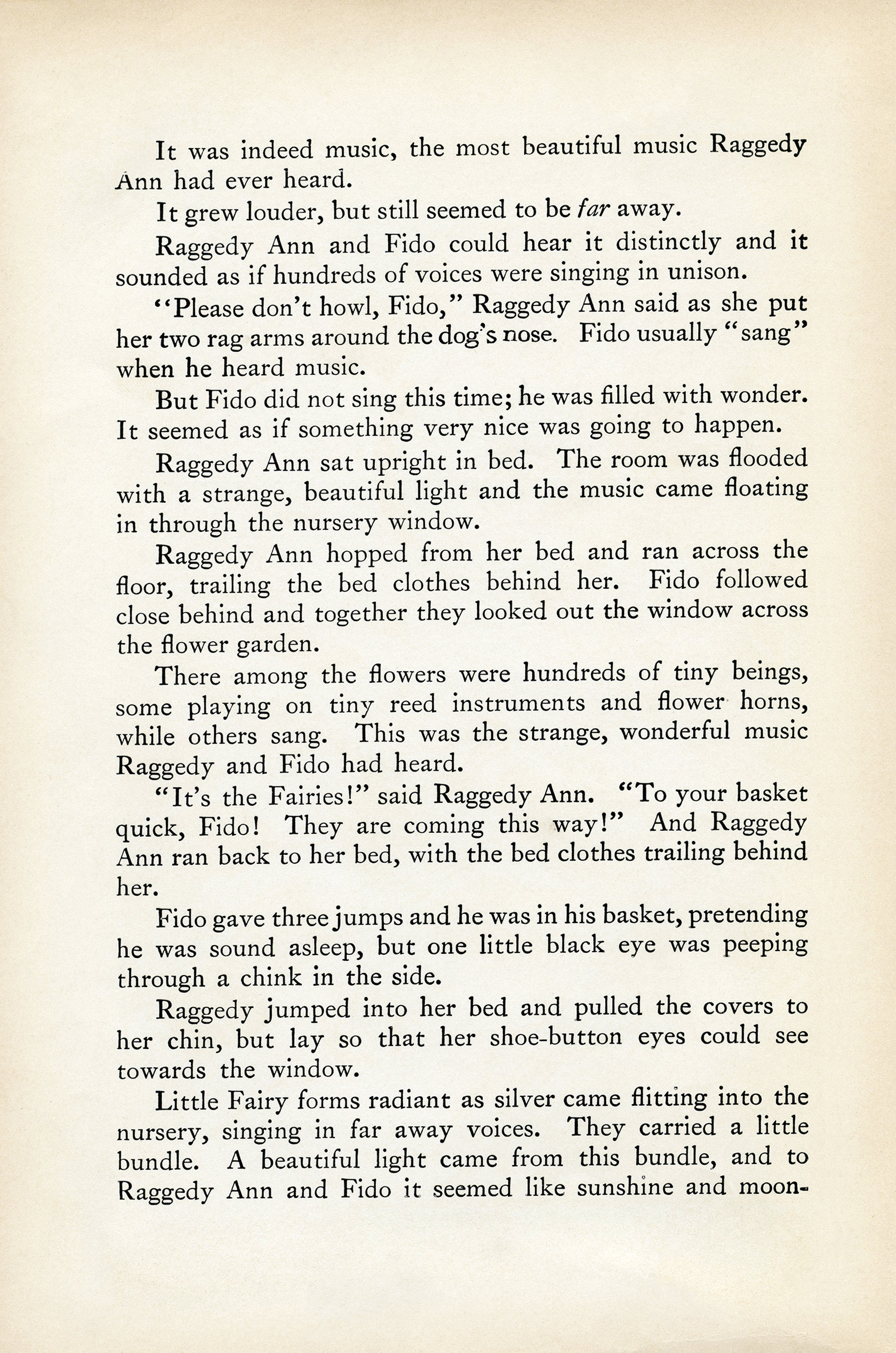 free printable vintage Raggedy Ann book page