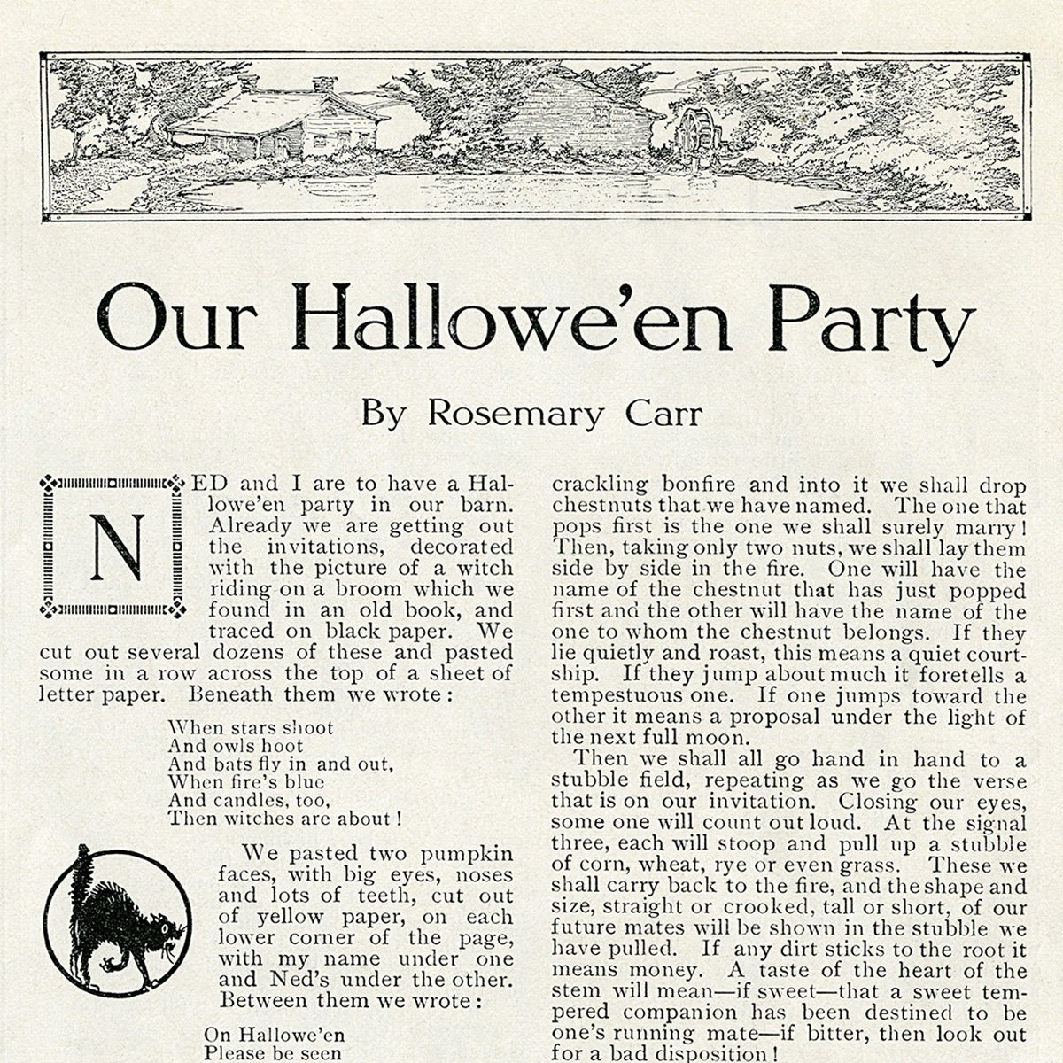 free printable vintage Halloween clip art
